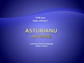 ASTURIANU (AstURIan)