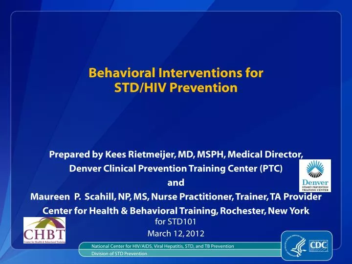behavioral interventions for std hiv prevention