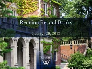 Reunion Record Books