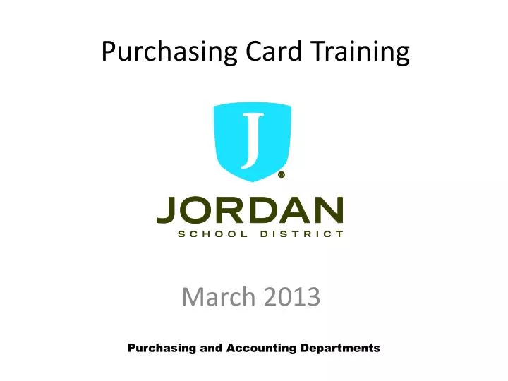 purchasing card training