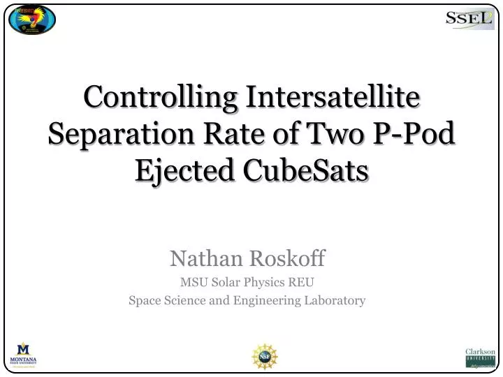 controlling intersatellite separation rate of two p pod ejected cubesats