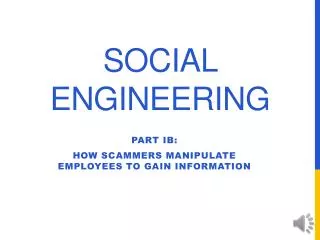 Social Engineering