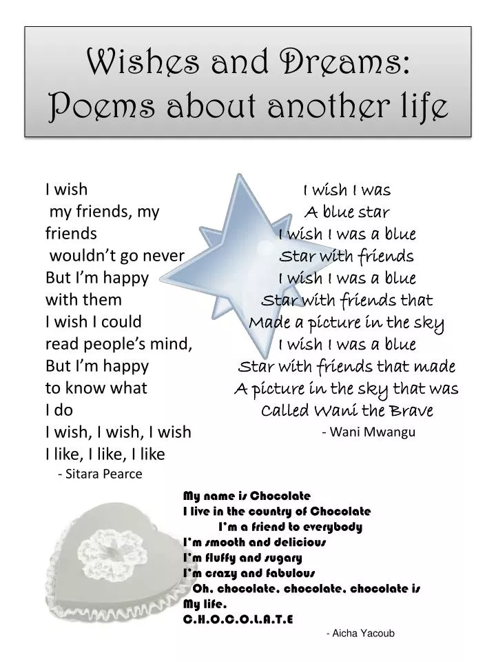 wishes and dreams poems about another life