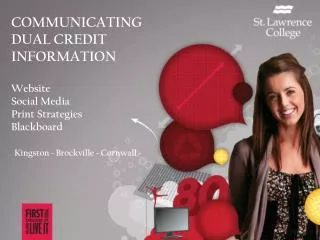 Communicating Dual Credit Information Website Social Media Print Strategies Blackboard