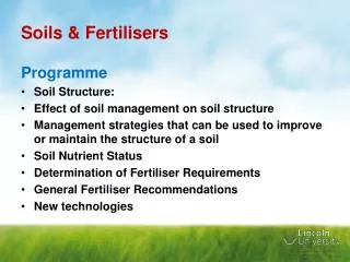 Soils &amp; Fertilisers