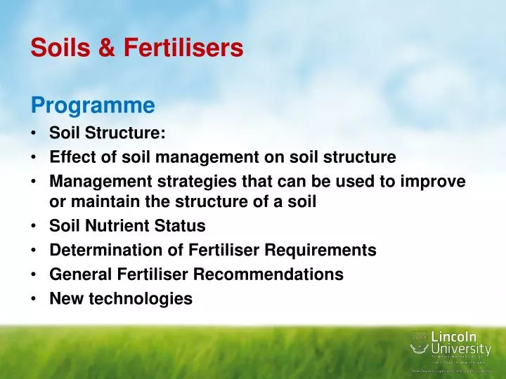 soils fertilisers