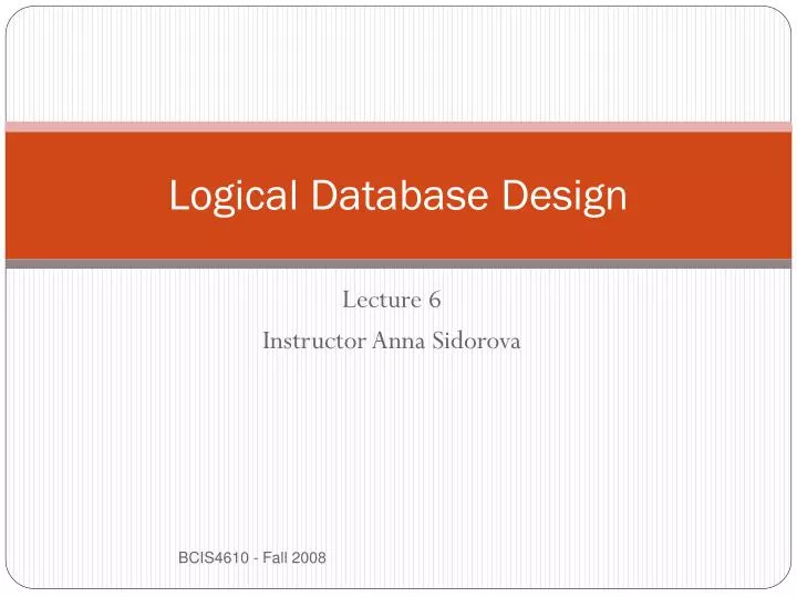 logical database design