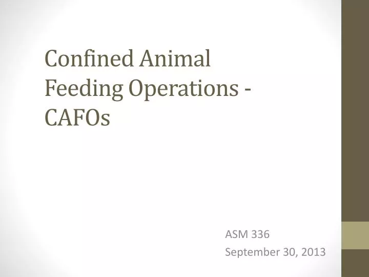 confined animal feeding operations cafos