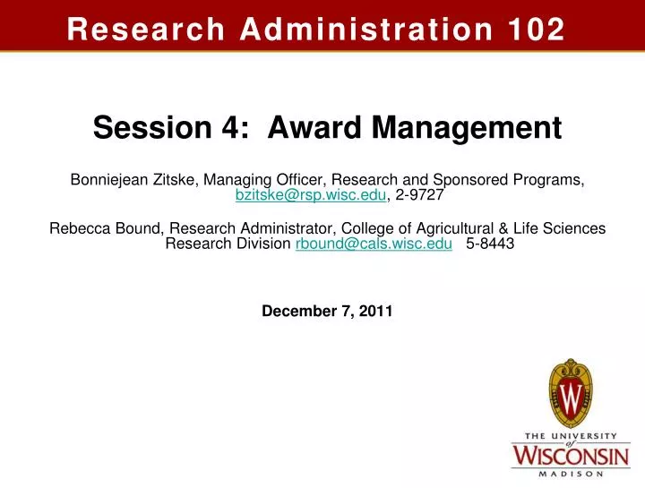 research administration 102