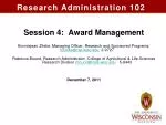 Comprehensive Guide to Award Management in Sponsored Research - slide 1