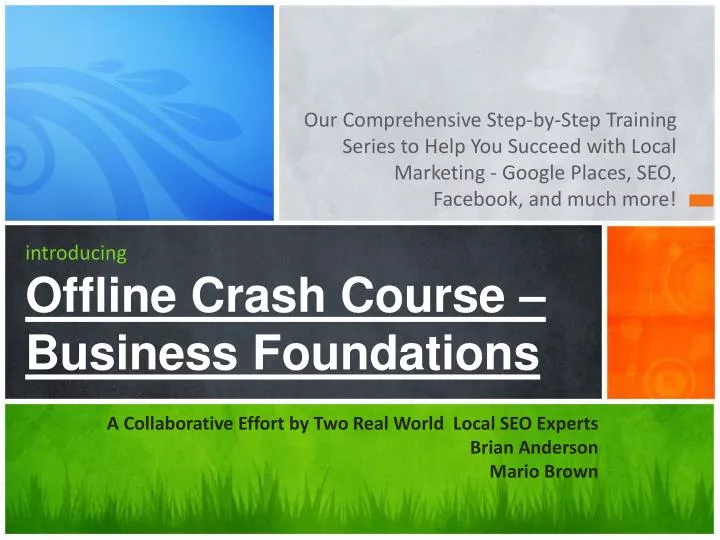 introducing offline crash course business foundations
