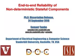 End-to-end Reliability of Non-deterministic Stateful Components