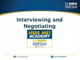 Interviewing and Negotiating