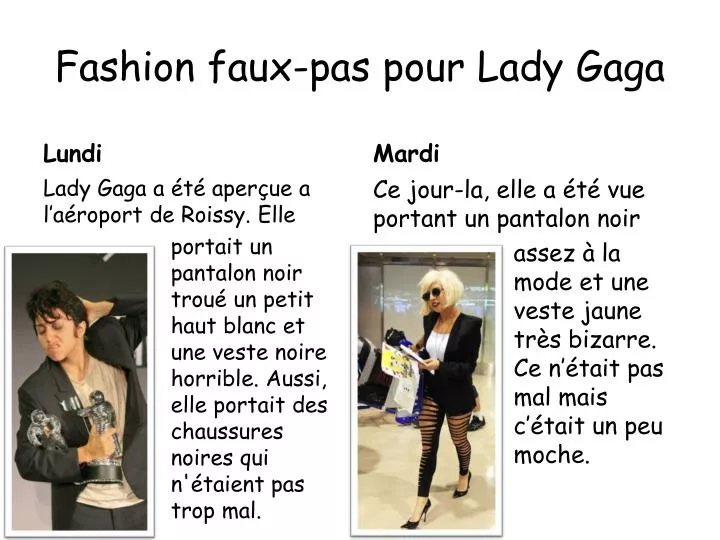 fashion faux pas pour lady gaga