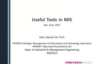 Useful Tools in MIS