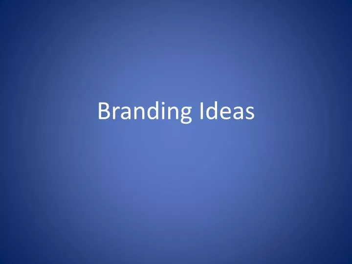 branding ideas