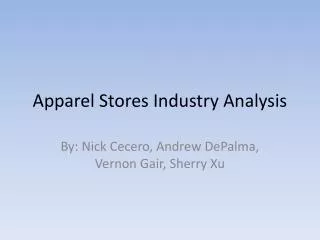 Apparel Stores Industry Analysis