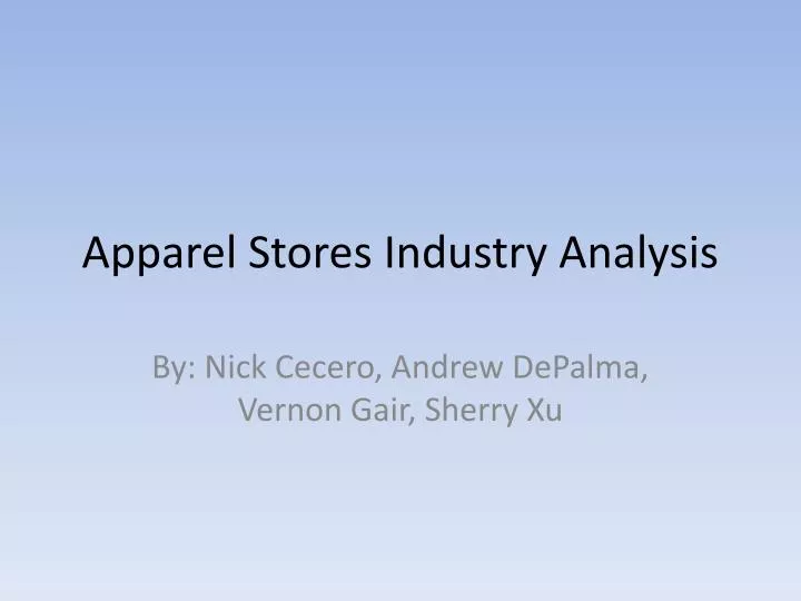 apparel stores industry analysis