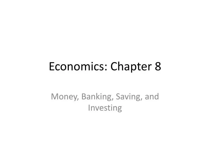 economics chapter 8
