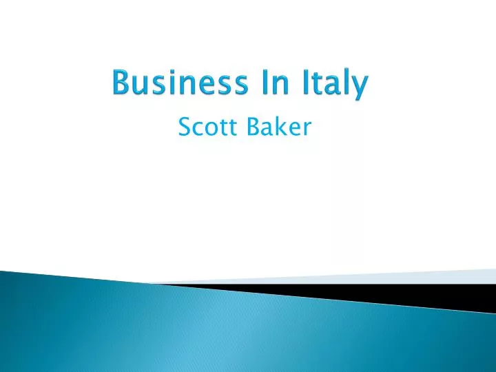 business in italy