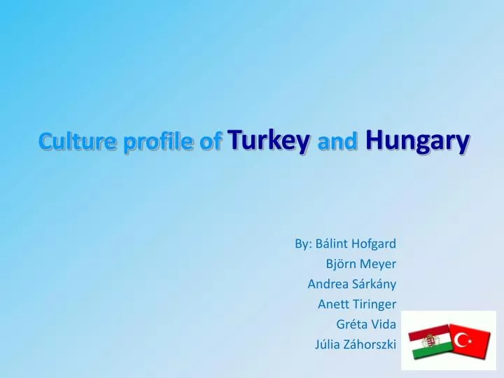 culture profile of turkey and hungary