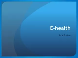 E-health