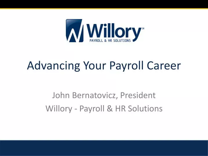 advancing your payroll career
