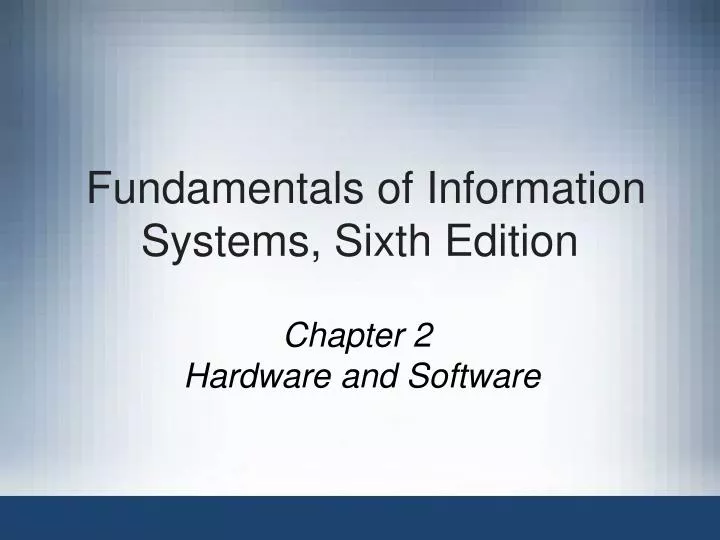 fundamentals of information systems sixth edition