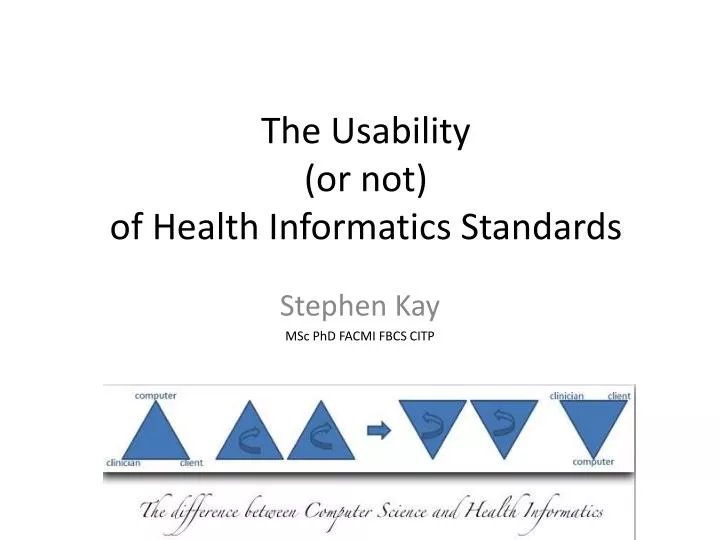 the usability or not of health informatics standards