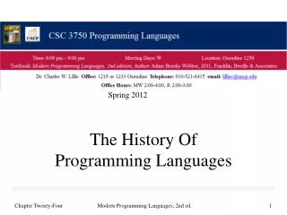 The History Of Programming Languages