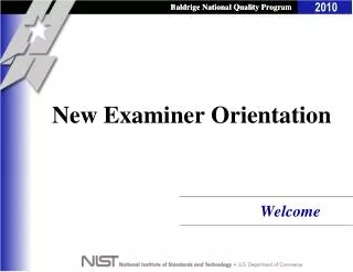 New Examiner Orientation
