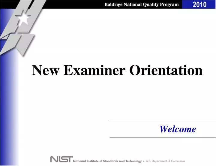 new examiner orientation