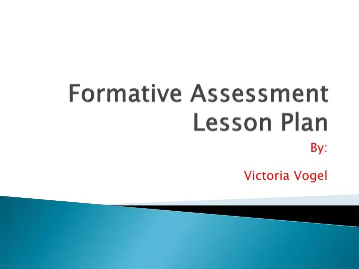 formative assessment lesson plan