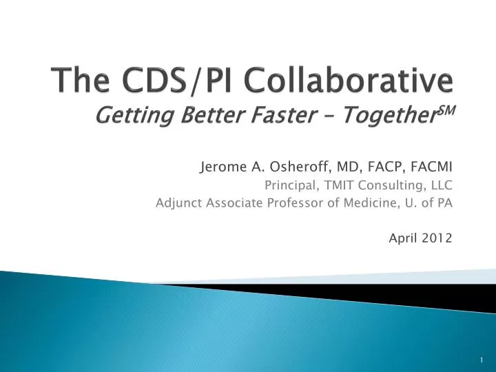 the cds pi collaborative getting better faster together sm