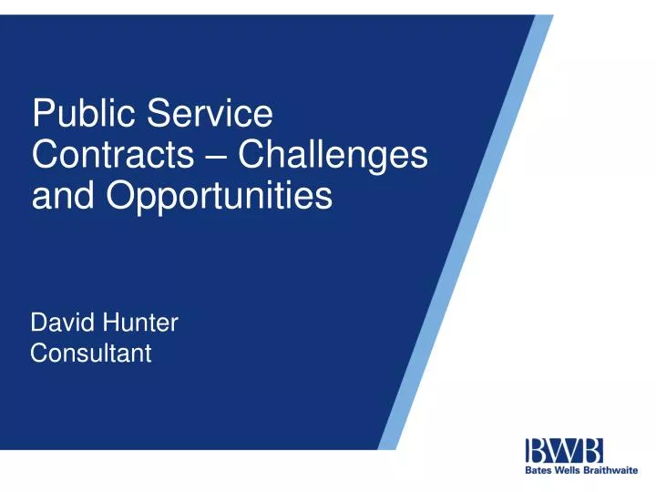 public service contracts challenges and opportunities