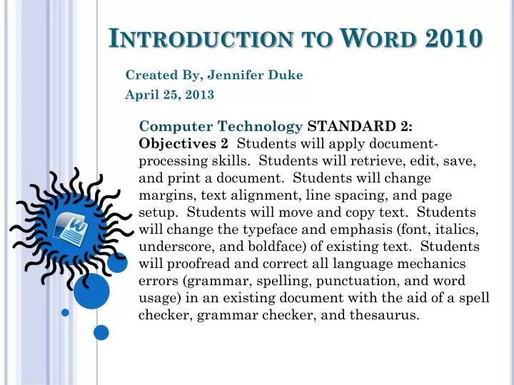 introduction to word 2010