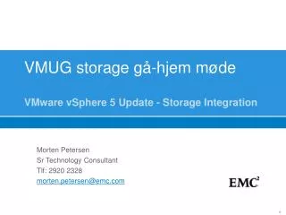 VMUG storage gå-hjem møde VMware vSphere 5 Update - Storage Integration