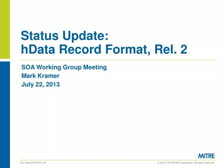 status update hdata record format rel 2