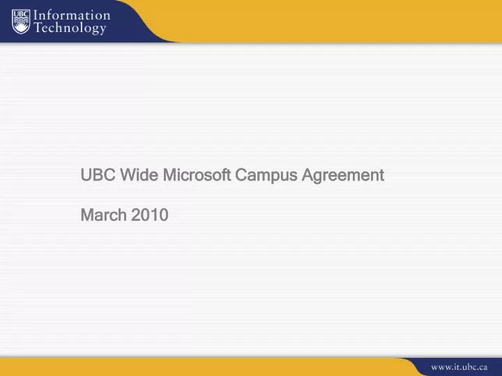 ubc wide microsoft campus agreement march 2010