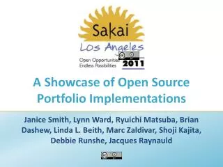 A Showcase of Open Source Portfolio Implementations