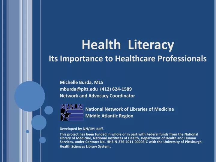 health literacy its importance to healthcare professionals
