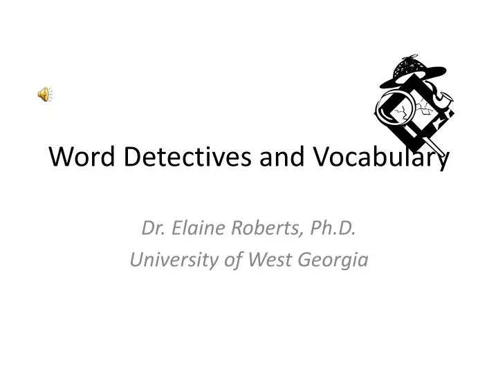 word detectives and vocabulary