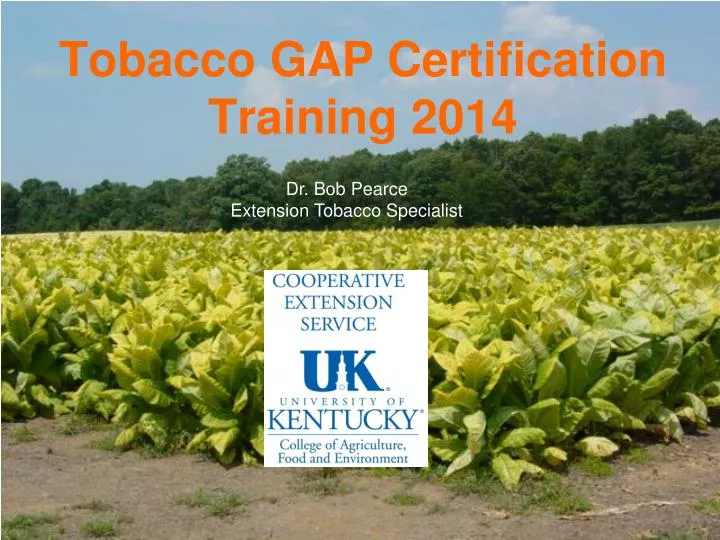 tobacco gap certification training 2014