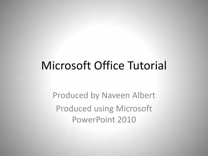 microsoft office tutorial