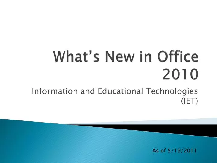 what s new in office 2010