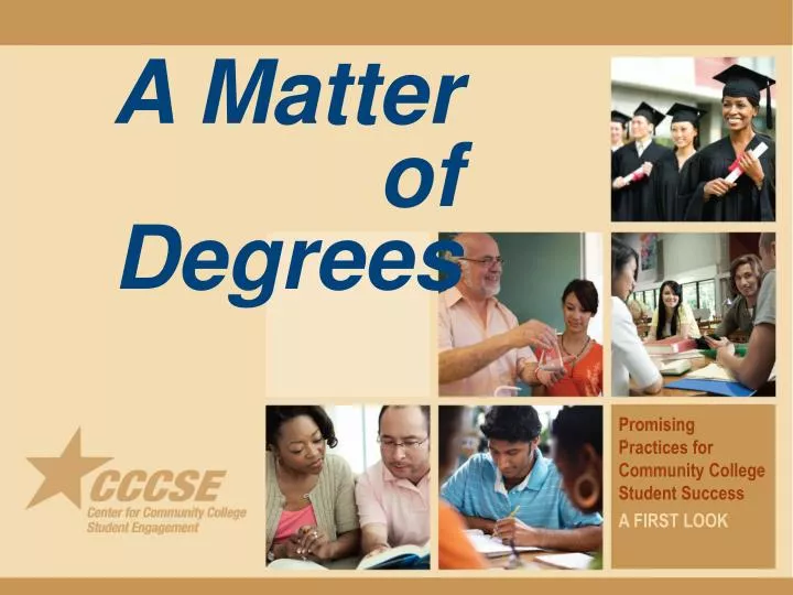 a matter of degrees
