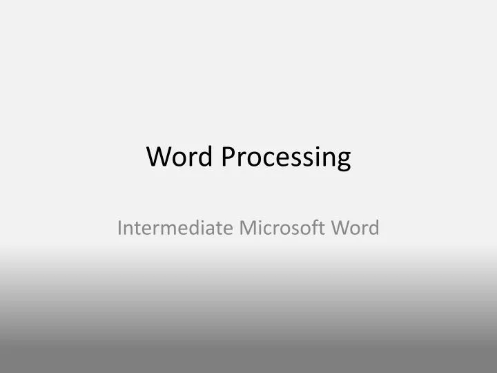 word processing