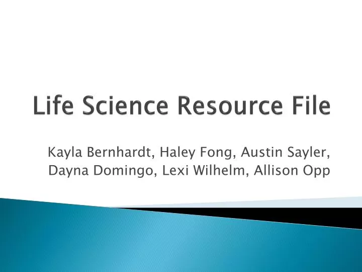 life science resource file