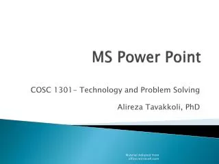 MS Power Point