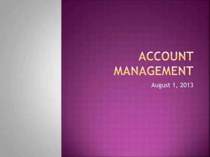 account management